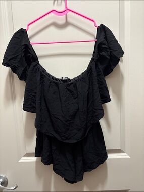 Forever 21 Black Off-Shoulder Romper